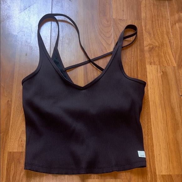Vuori Brown Sleeveless Fitted Crop Tank - Picture 7 of 7